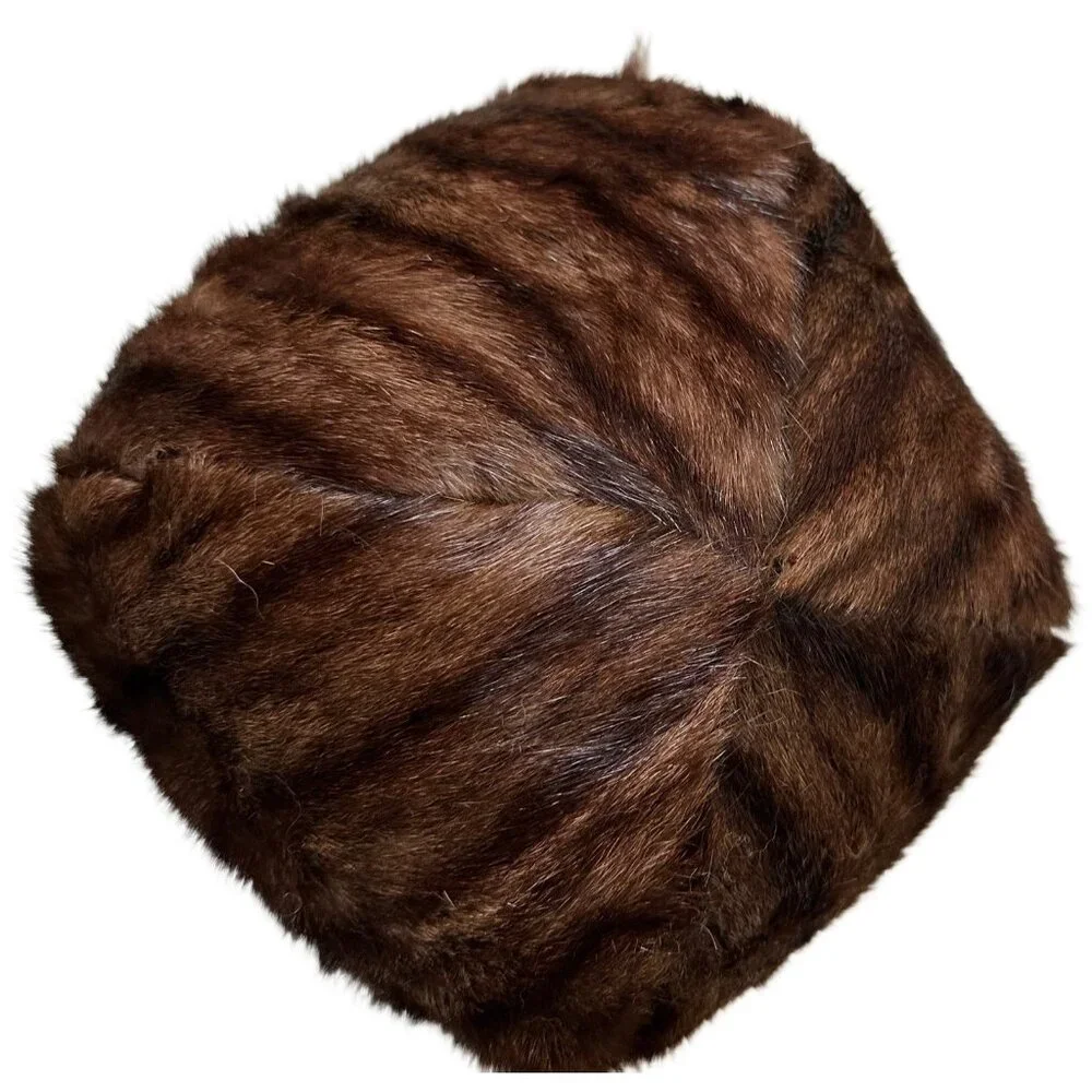 Round Pillow Real Mink Fur Ball Shape Sofa Throw Pillow Decor Made USA